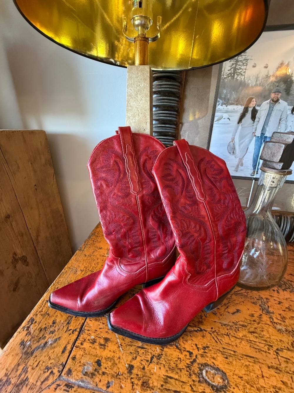 Jeffrey Campbell Red Cowboy Boots 🤠❤️